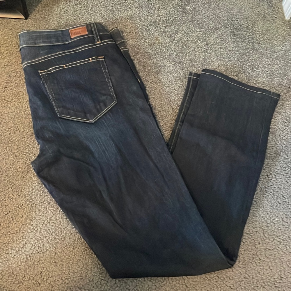 Paige Skyline straight leg jeans dark wash